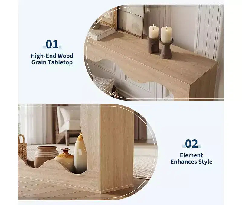 Console de ferme de 160 cm avec entrée, table de canapé derrière le canapé, console étroite, meuble de couloir pour salon