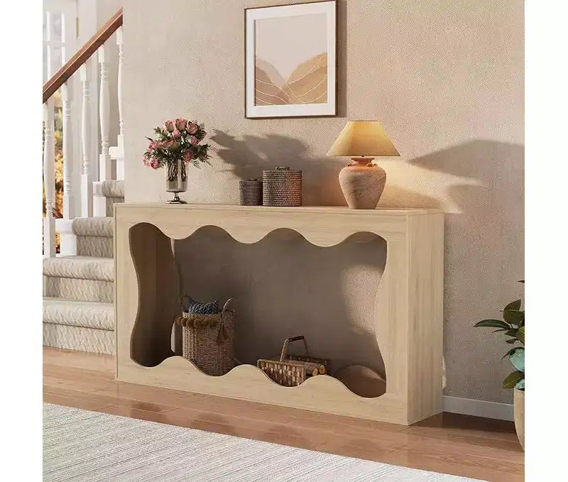 Console de ferme de 160 cm avec entrée, table de canapé derrière le canapé, console étroite, meuble de couloir pour salon