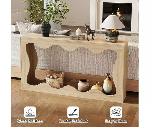 63'' Farmhouse Console Table with Entryway, Couch Table Behind Sofa, Narrow Console Table, Hallway Stand for Living Room