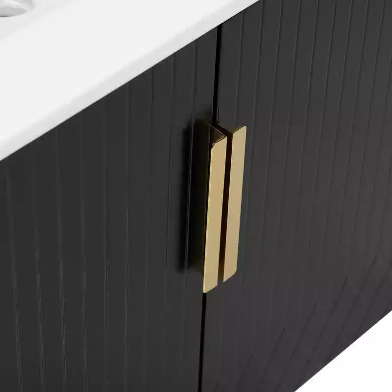 Meuble-lavabo de salle de bain mural 30 pouces avec rangement, meuble de salle de bain en bois avec portes à fermeture douce