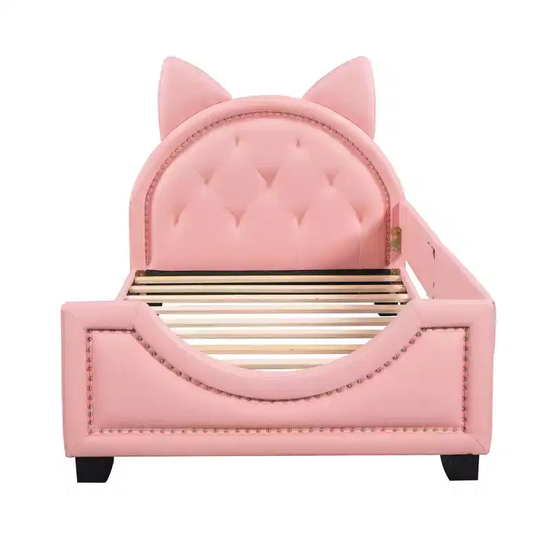 Cadre de lit plateforme moderne et élégant avec tête de lit, lit de repos rembourré pour chambre à coucher, chambre d'enfant