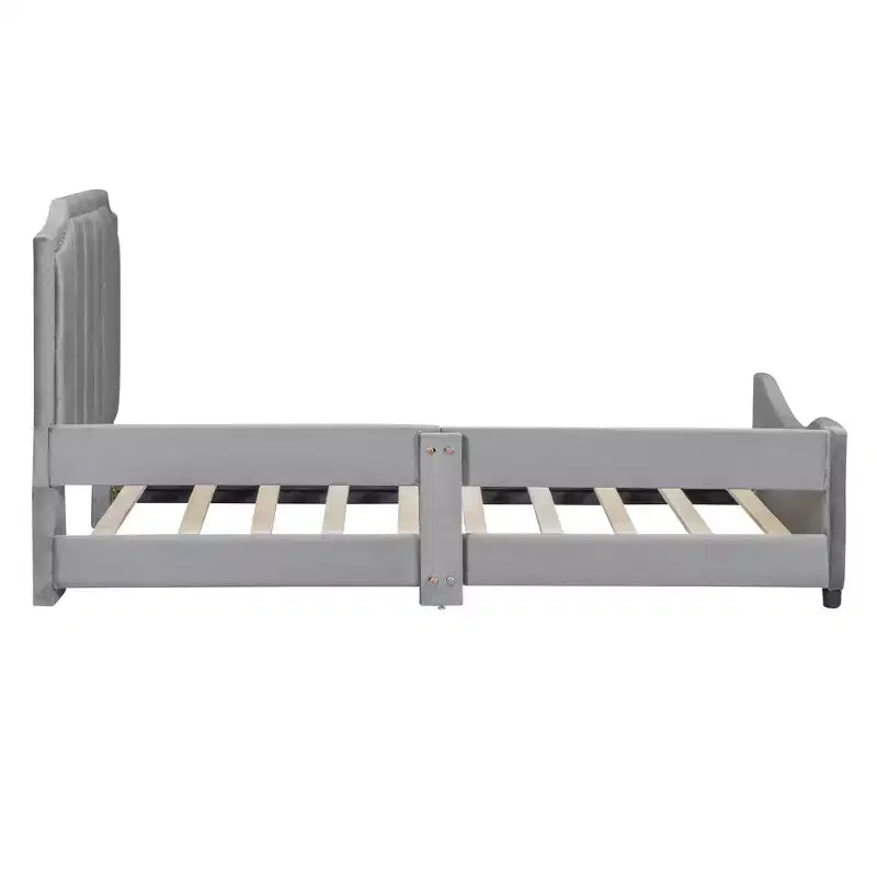Cadre de lit plateforme moderne et élégant avec tête de lit, lit de repos rembourré pour chambre à coucher, chambre d'enfant