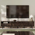 78.7 Inch Walnut TV Stand for 65+ Inches TVs TV Console with Storage Cabinets for Living Room