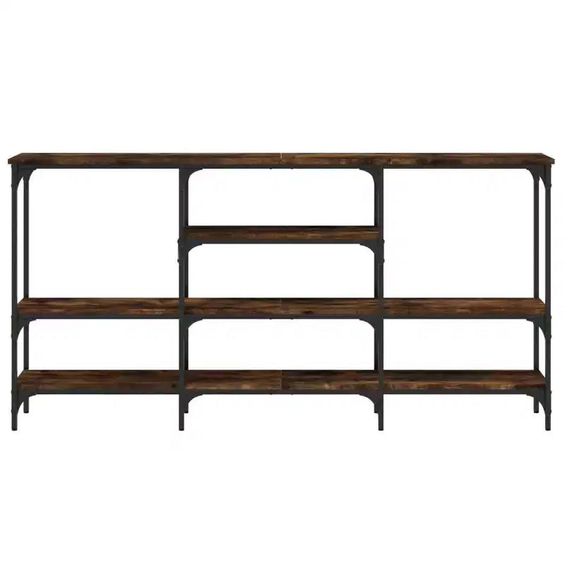 Console Chêne fumé Bois d'ingénierie, métal 160.0x29.0x80.0 cm