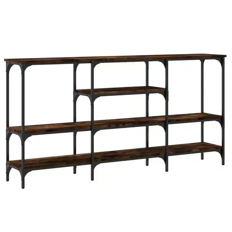 Console Chêne fumé Bois d'ingénierie, métal 160.0x29.0x80.0 cm