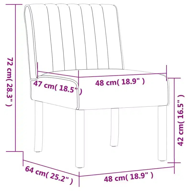 Chaise basse velours jaune