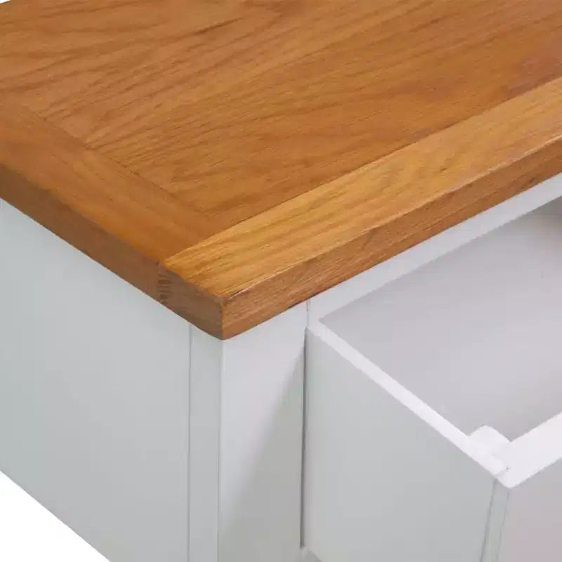 Console Table Blanc et Marron - 46,5 x 13,8 x 30,3