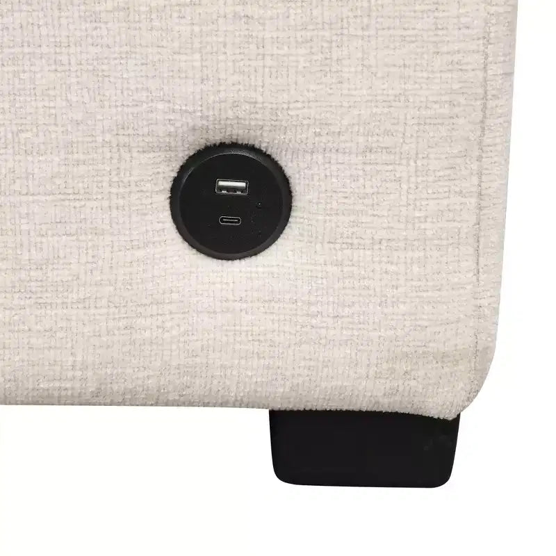 Canapé-lit convertible, canapé 2 places avec porte-gobelets et ports USB