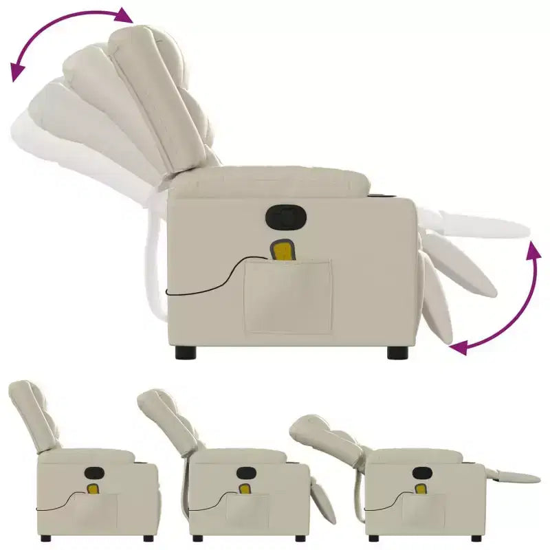 Fauteuil inclinable de massage électrique en similicuir