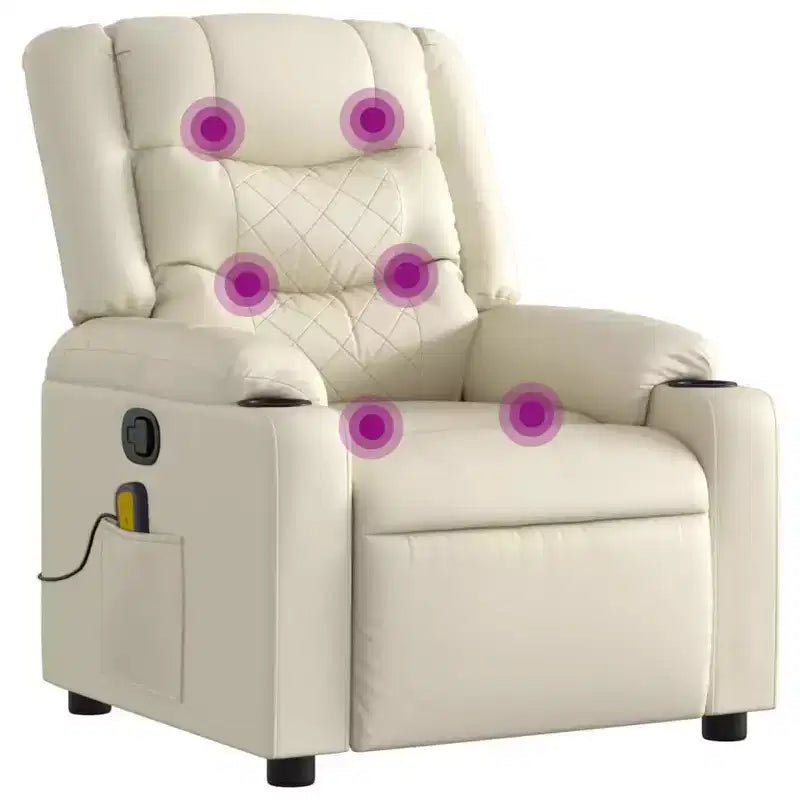 Fauteuil inclinable de massage électrique en similicuir