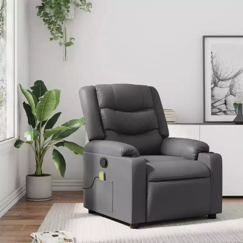 Fauteuil inclinable de massage électrique en similicuir