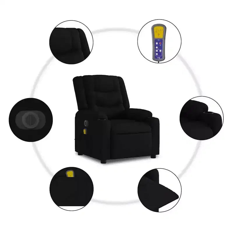 Fauteuil inclinable de massage électrique en similicuir