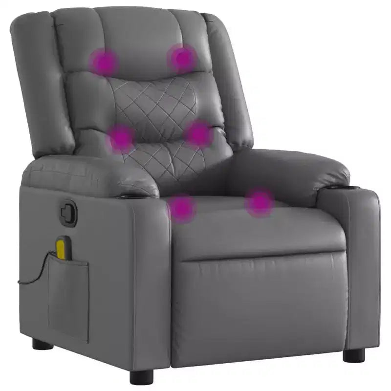 Fauteuil inclinable de massage électrique en similicuir