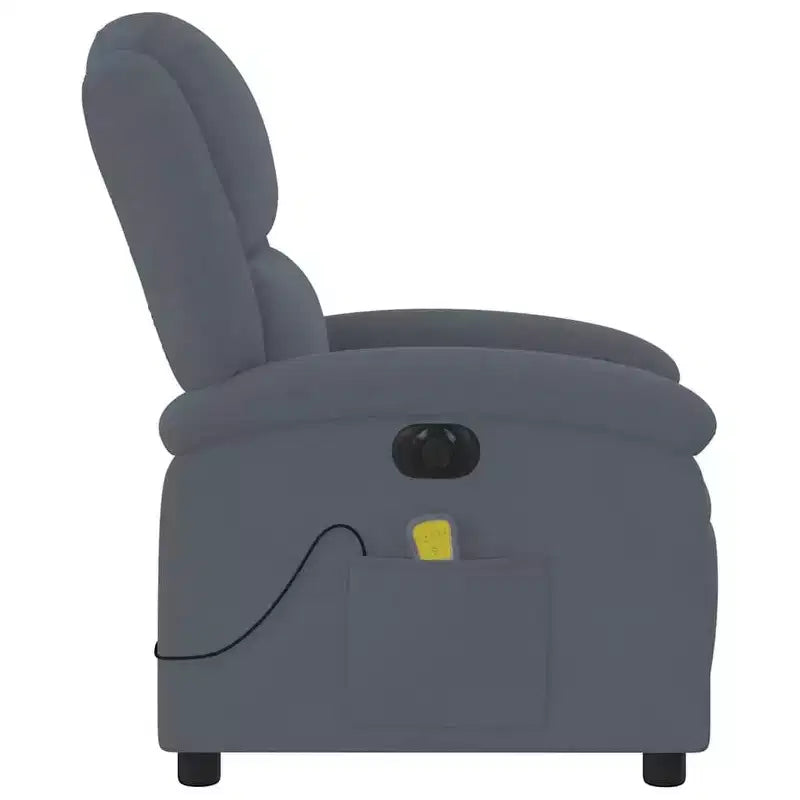 Fauteuil inclinable de massage avec oreilles, réglable, en velours
