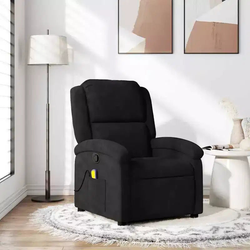 Fauteuil inclinable de massage avec oreilles, réglable, en velours