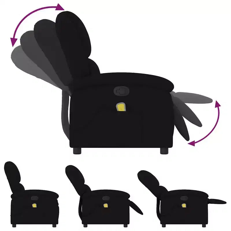Fauteuil inclinable de massage avec oreilles, réglable, en velours