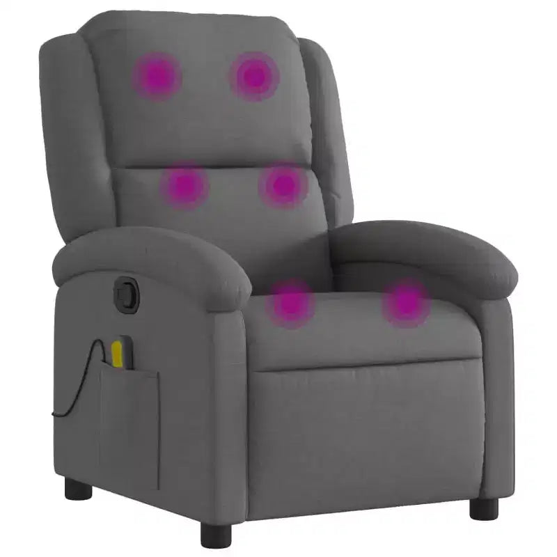 vidaXL Massage Recliner Chair Wingback Adjustable Reclining Armchair Velvet