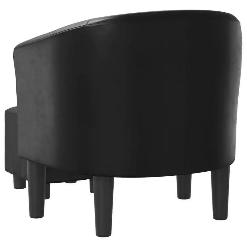 Fauteuil crapaud d'appoint pour salon en similicuir