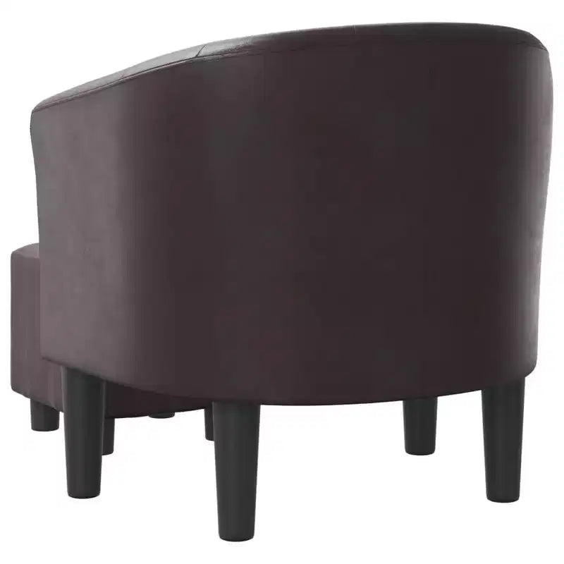 Fauteuil crapaud d'appoint pour salon en similicuir