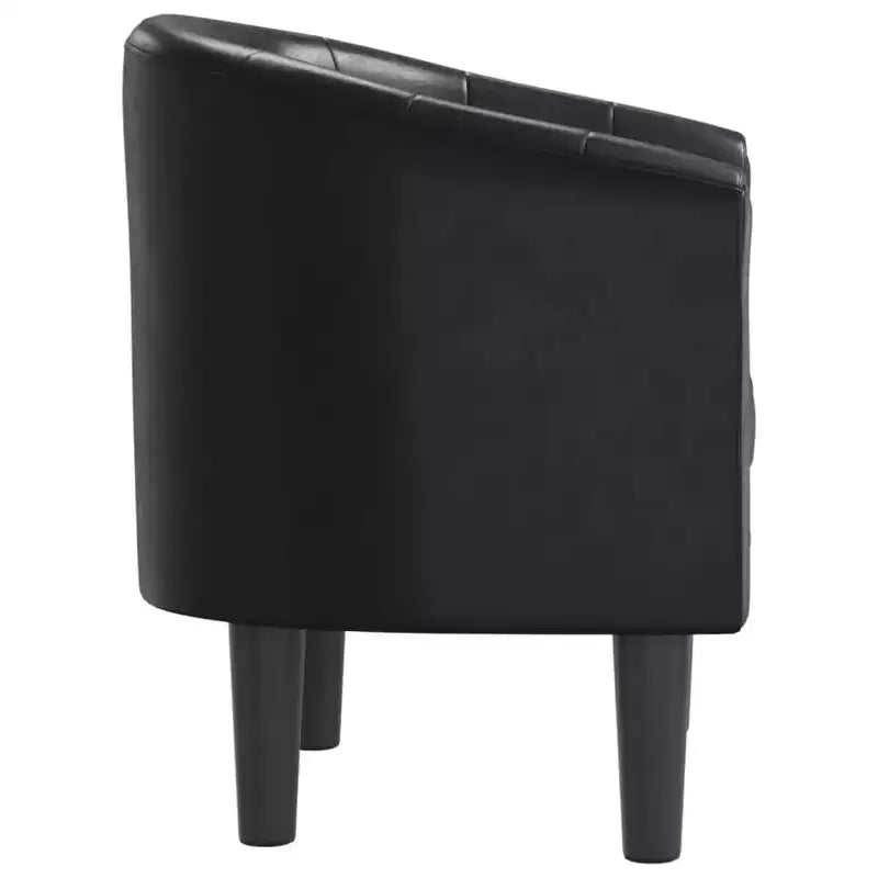 Fauteuil crapaud d'appoint pour salon en similicuir