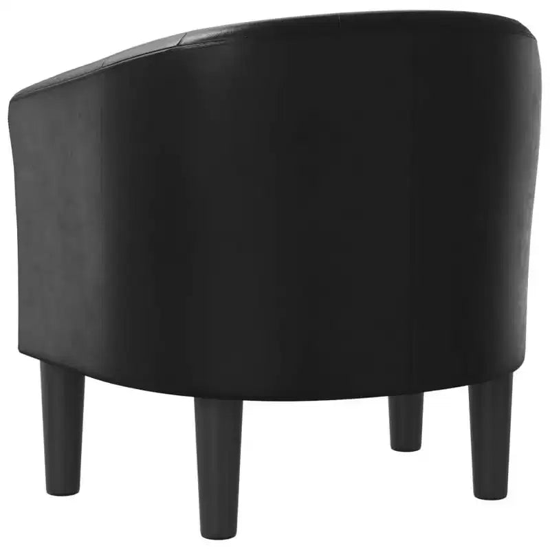 Fauteuil crapaud d'appoint pour salon en similicuir