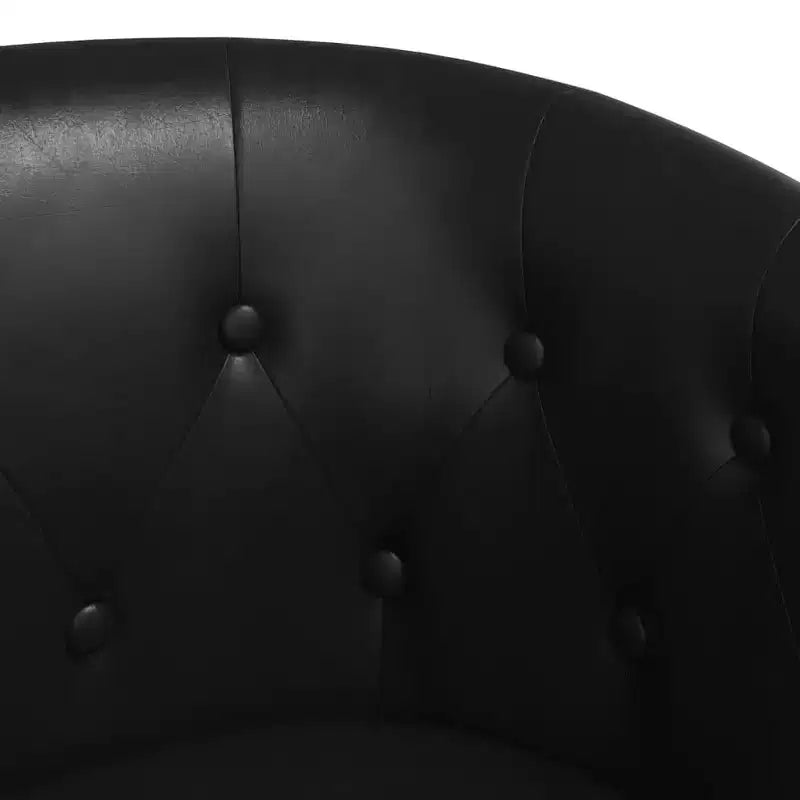 Fauteuil crapaud d'appoint pour salon en similicuir