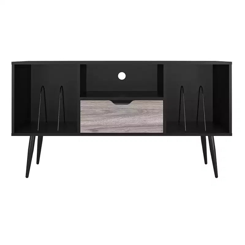 Meuble TV pour téléviseurs jusqu'à 55 po, Chêne Noir